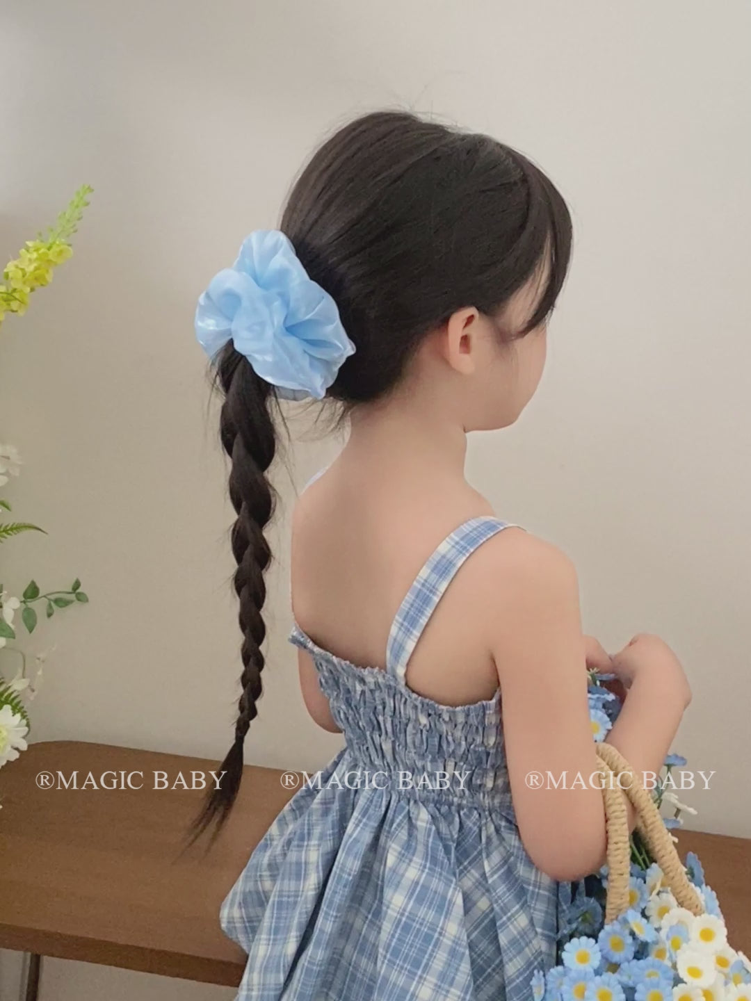 Fashion Solid Color Lustrous Scrunchies for Baby Girls Cute Sweet Elegant Graceful Hair Ties for Kids Children Hair Accessories