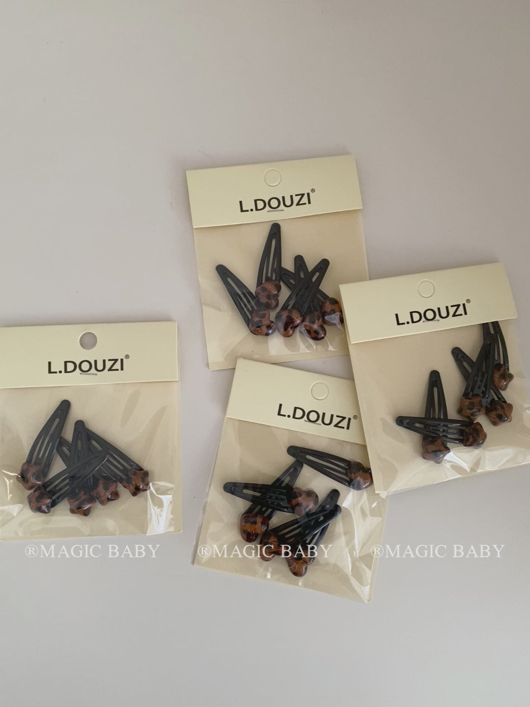 Simple Fashion Classic Star Heart Shaped Hair Clips for Baby Girls Leopard Snap Clips for Kids Child Hair Accessories in Stock