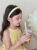 Graceful Simple Yellow Solid Colored Dots Scrunchies Headbands Kids Daily Hair Ties Hairband Accessories
