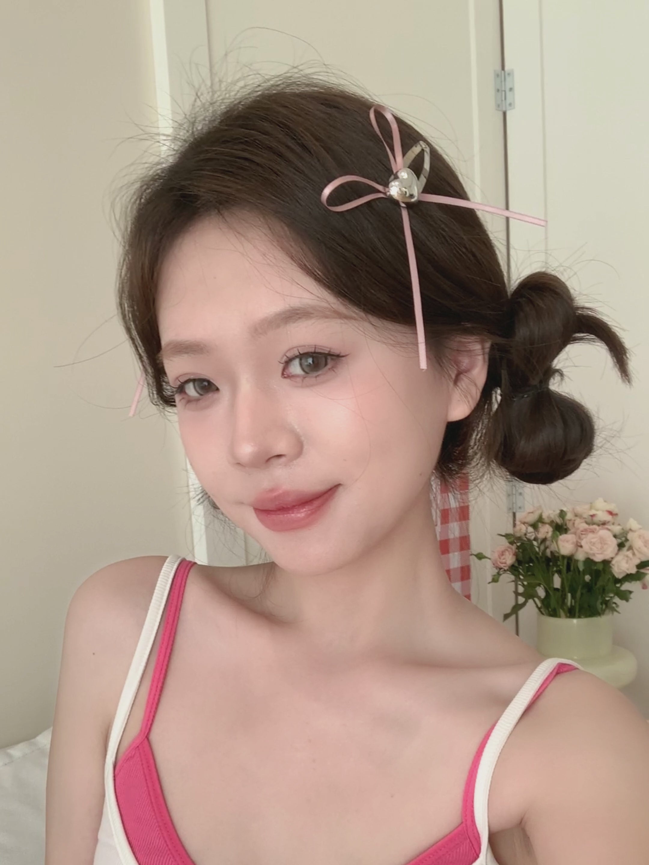 Simple Ribbon Heart Shaped Bear Bowknot Hair Claw Clips for Girls Sweet Cute Snap Clips for Women Ladies Hair Accessories Chic