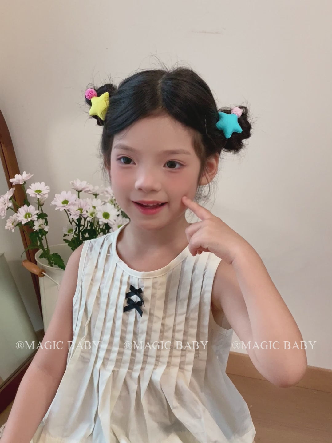 2025 Hot Sale Kids Star Solid Colored Elastic Hair Ties Fashion Sweet Beauty Wholesale in Stock Scrunchies Accessories for Girls