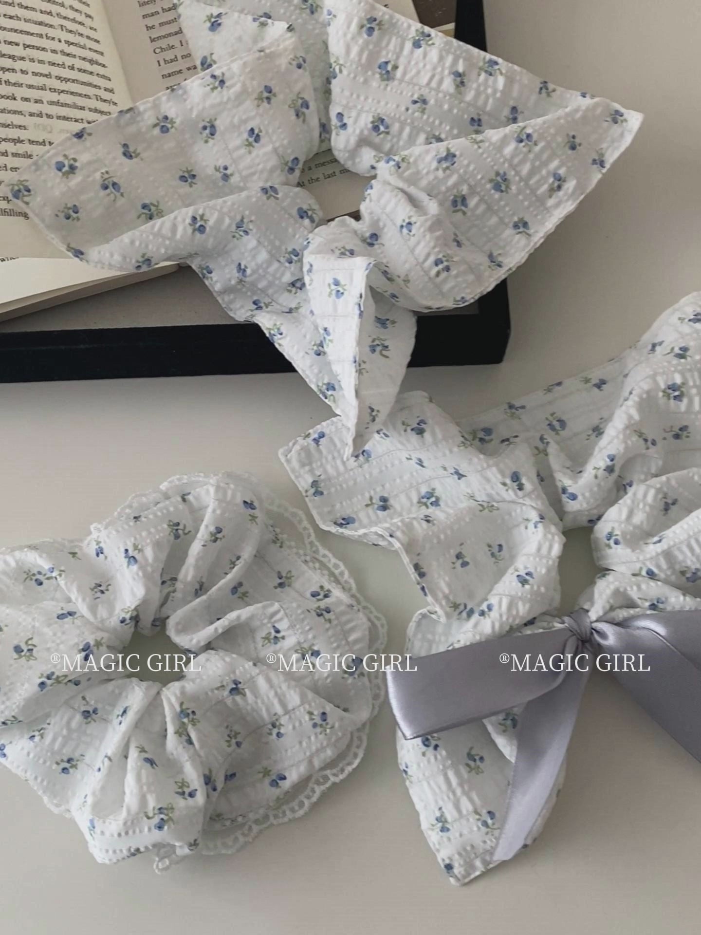 Women's Elegant Trendy Hair Ties High Elastic Fabric Butterfly Scrunchy Daily Use Hair Ornaments with Sweet Style