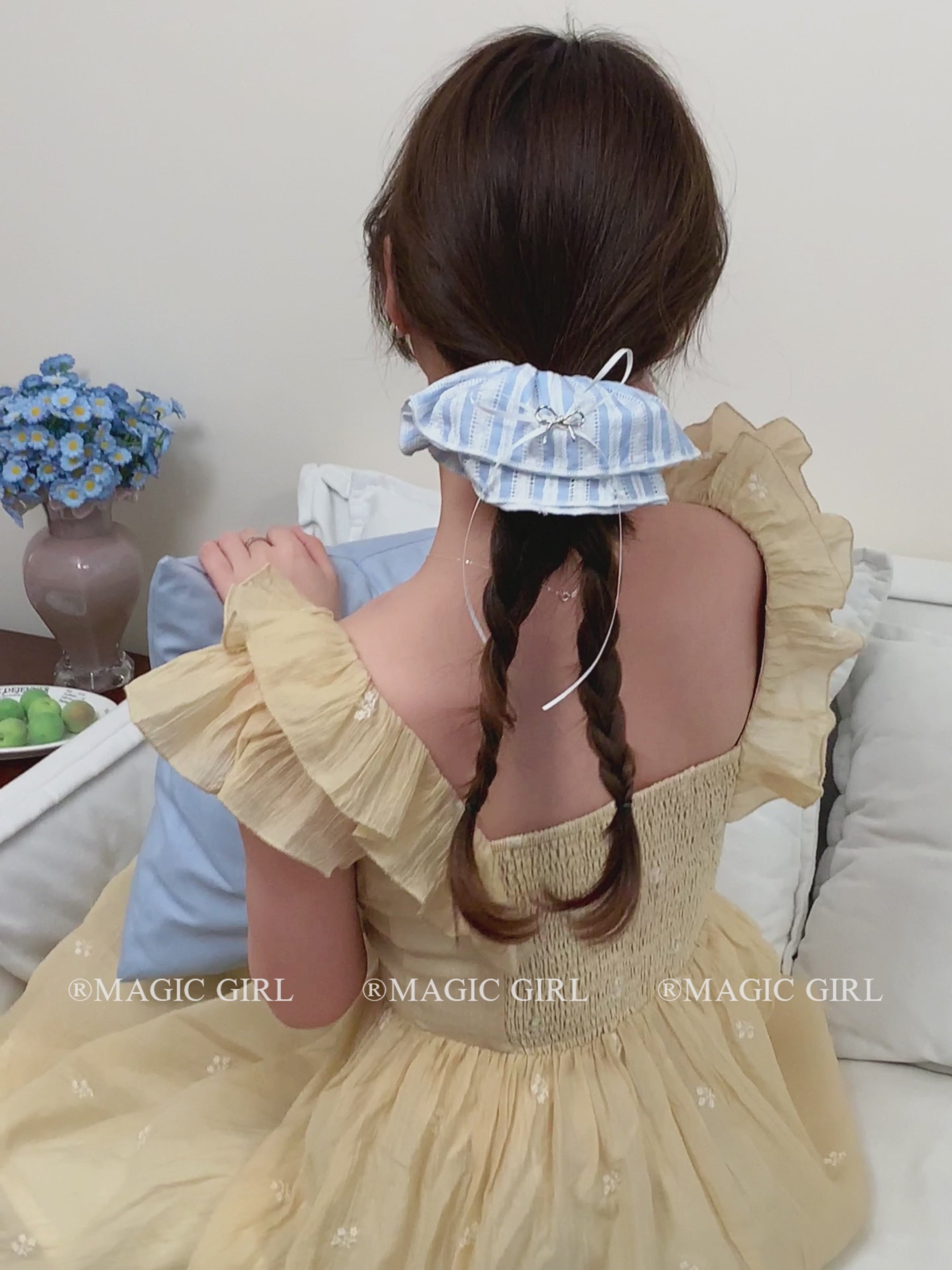 Fashion Adjustable Girls Scrunchies Fabric High Elastic Minimalist Bow Creative Design Hair Ties for Women Office Hair Accessory