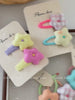 Kids Candy Color Star Small Snap Clips Hair Ties Sweet Cute Fashion Wholesale Hairpins Scrunchies Accessories for Children Daily