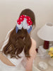 Women Red Blue Bowknot Dots Large Hair Claw Clips Scrunchies Fashion Elegant in Stock Female Daily Hairpins Ties Accessories