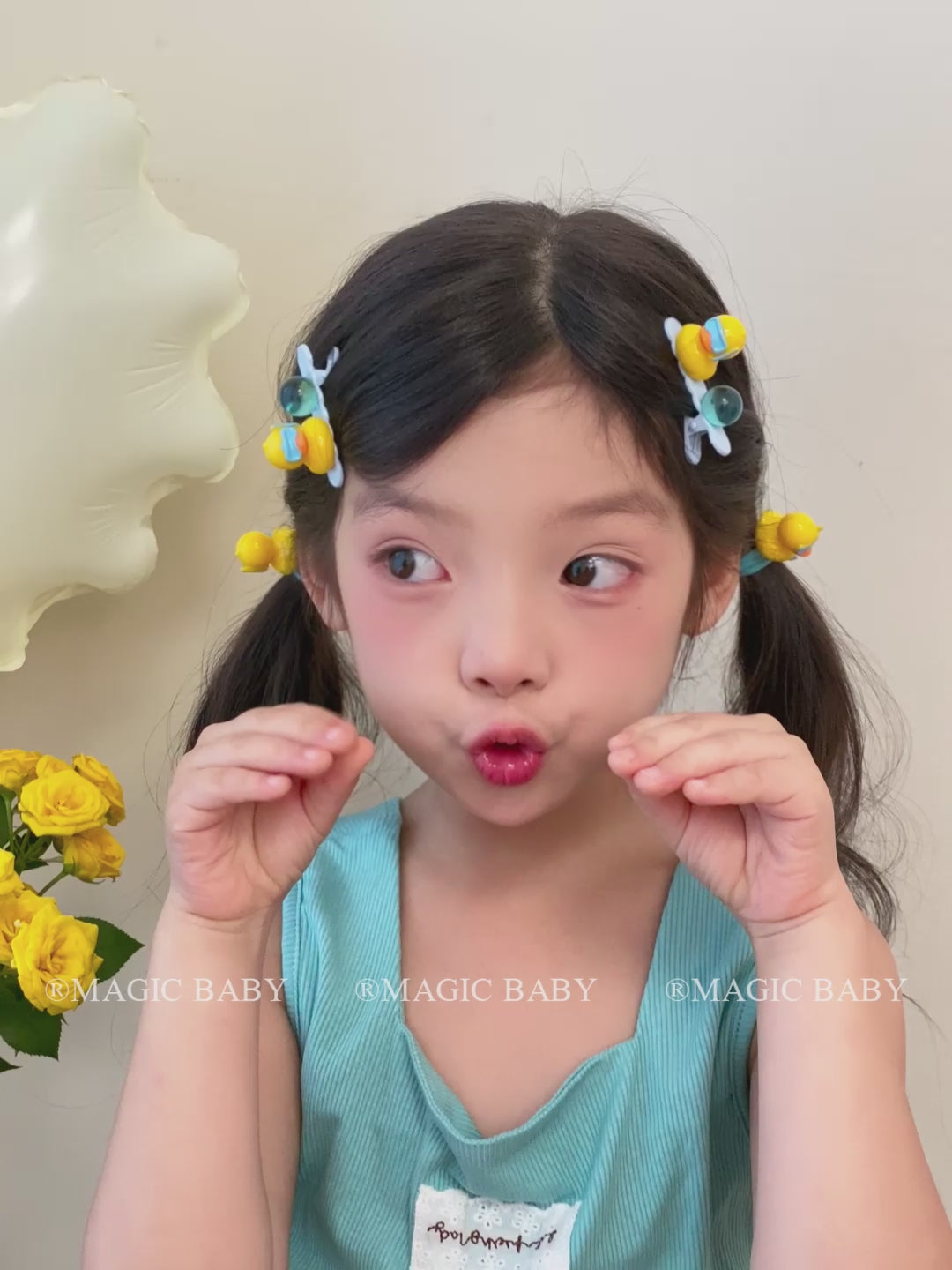 Kids Solid Color Duck Small Hair Ties Alligator Clips Cute Fashion Wholesale in Stock Hairpins Scrunchies Accessory for Children