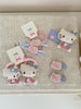 Kids Pink Animals Bowknot Lovely Sweet Fashion High Elastic Quality Wholesale in Stock Girls Scrunchies Hair Clips Accessories