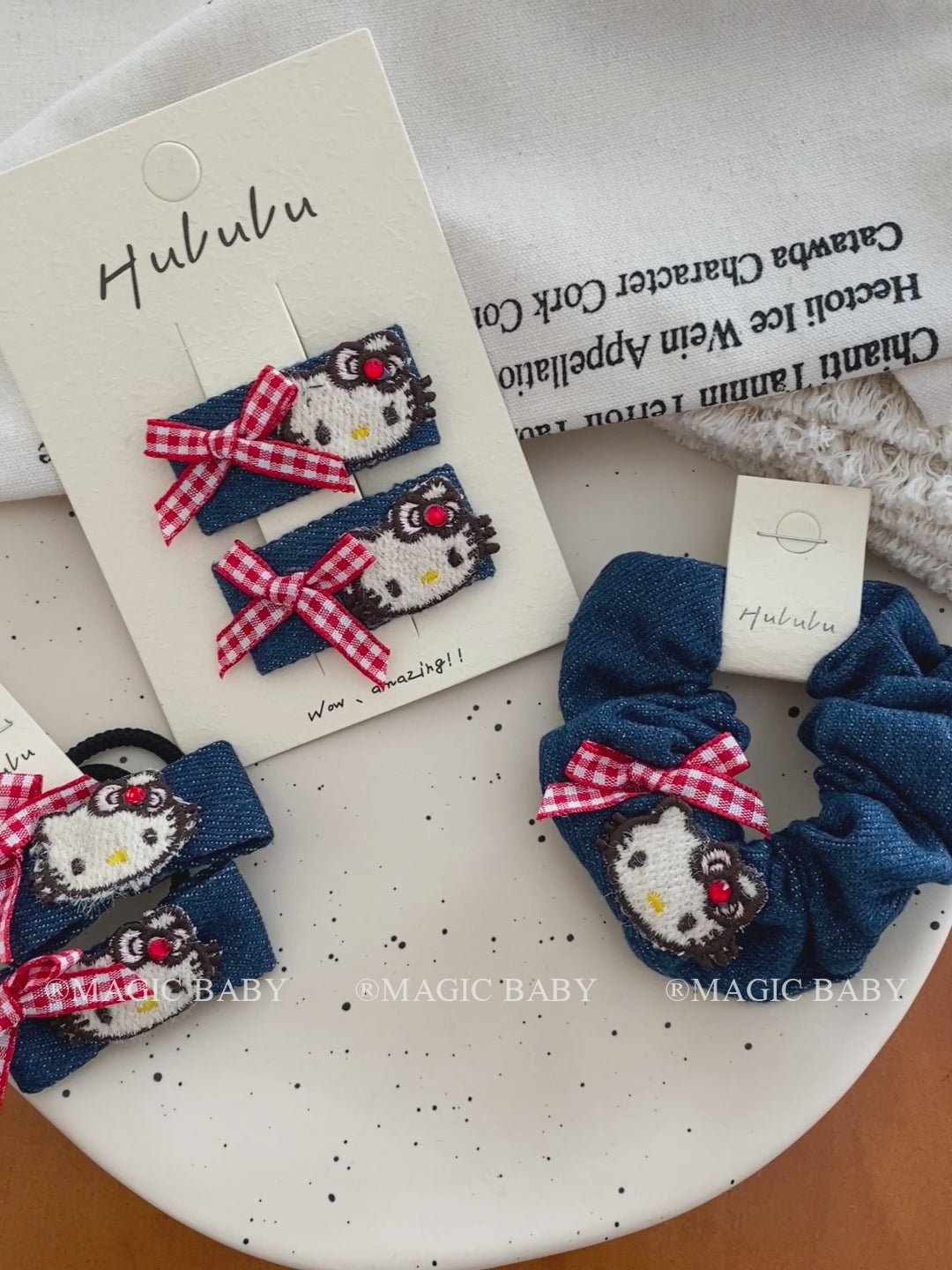 Sweet Cute Cartoon Bowknot Hair Clips for Baby Girls Kitty Cat Puppy Snap Clips for Kids Children Hair Accessories in Stock