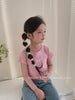Sweet Cute Kids Hair Ties Candy Color Star Heart Beads Solid Color Small Scrunchies Accessories for Children Wholesale Stock