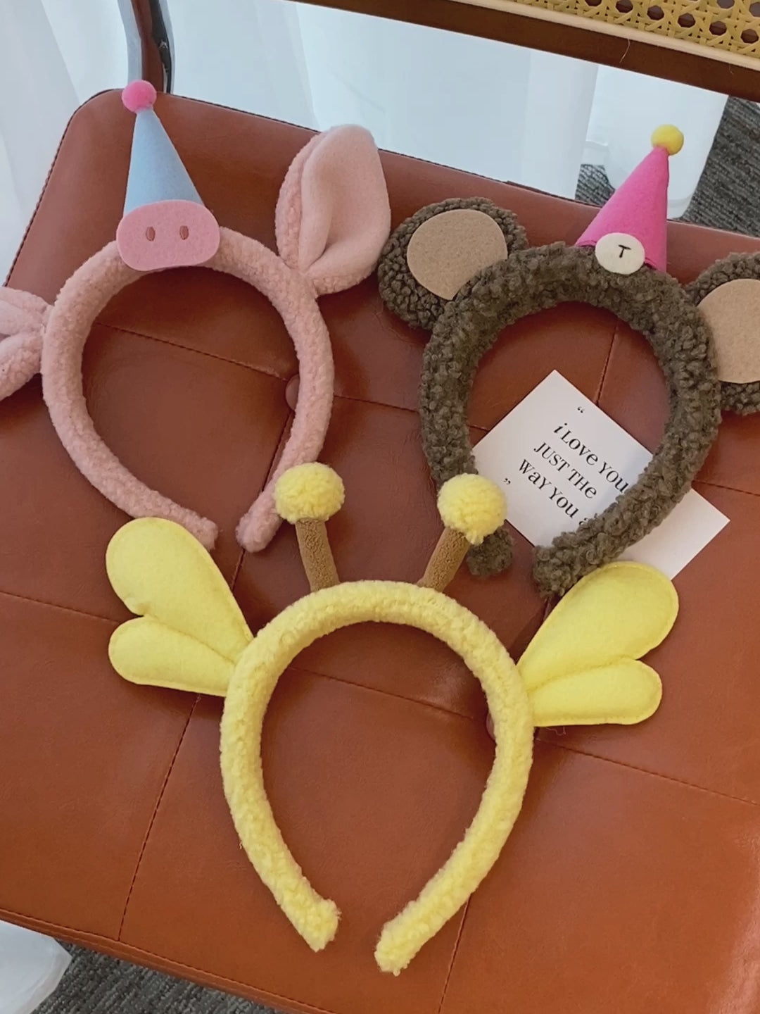 Sweet Cute Animal Cartoon Hair Band Kawaii Girls Kids Pig Bear Bee Headband Accessory for Women Ladies and Children