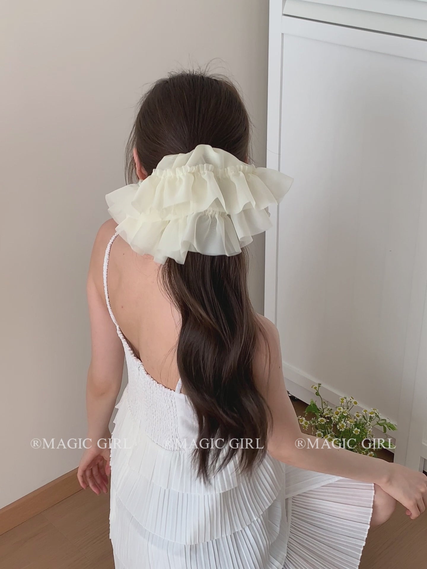 French Style Elegant Skirt-shaped Scrunchies for Girls Oversized Summer Fairy Style Hair Ties Adorable Women's Hair Accessories
